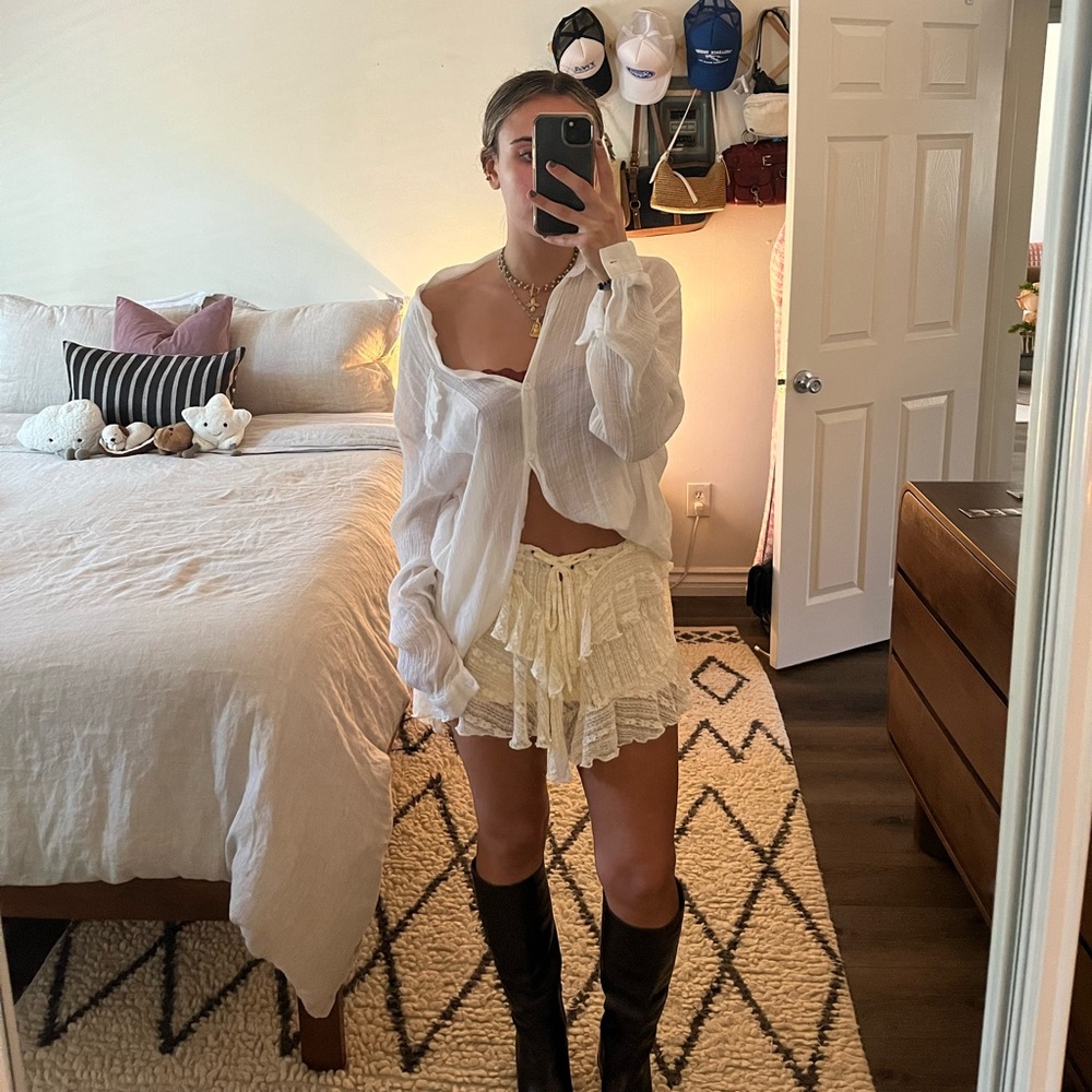 knit lacey skirt